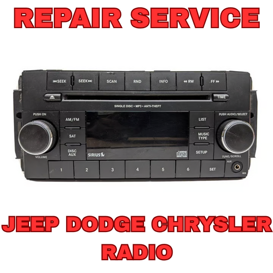 2007 - 2017 Jeep Dodge Chrysler Radio RES Mail-in REPAIR SERVICE